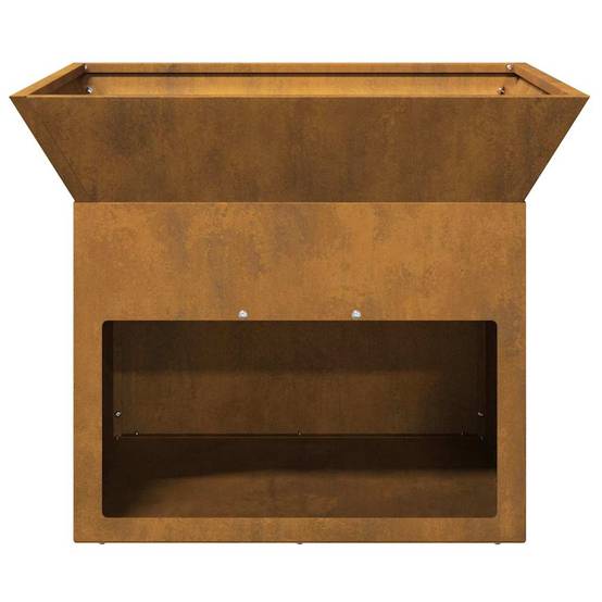 ComfortXL - Foyer de Jardin Carré en Acier Corten, Brasero Portable 50x50cm Aspect Rouille Naturelle – ComfortXL Outdoor Living - Image 6