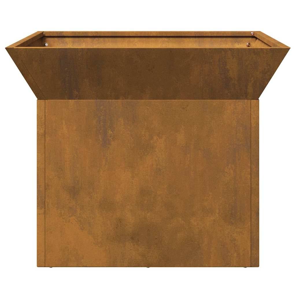 ComfortXL - Foyer de Jardin Carré en Acier Corten, Brasero Portable 50x50cm Aspect Rouille Naturelle – ComfortXL Outdoor Living - Image 7