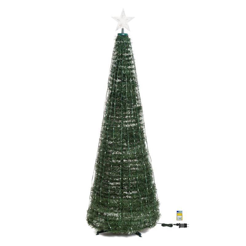 Lotti - Sapin lumineux conique animé H210cm 380 PixelLED blanc chaud et froid haute luminosité avec télécommande Lotti - Imagen 4