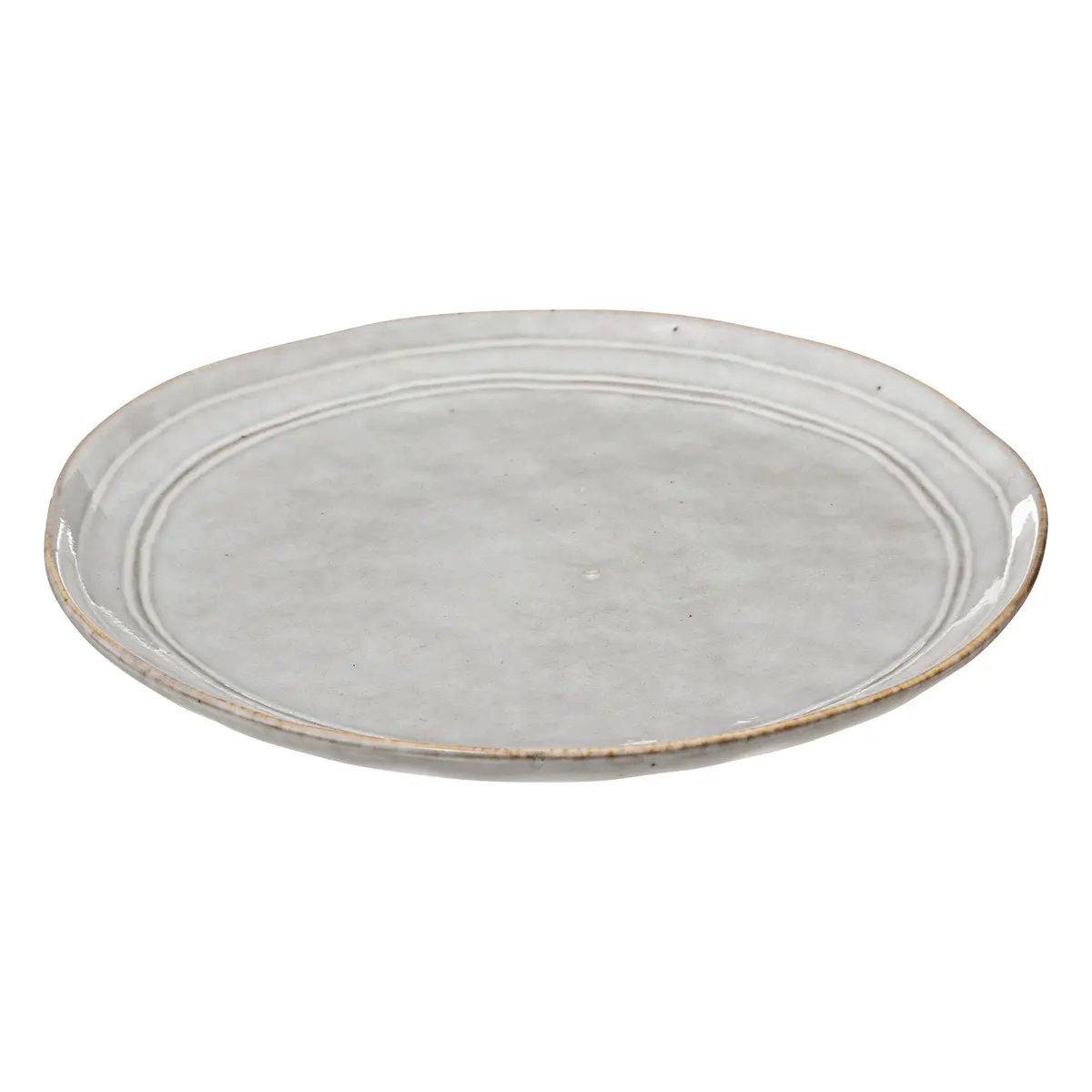 Service de Table 12 Pièces "Flower" 26cm Gris - Image 3