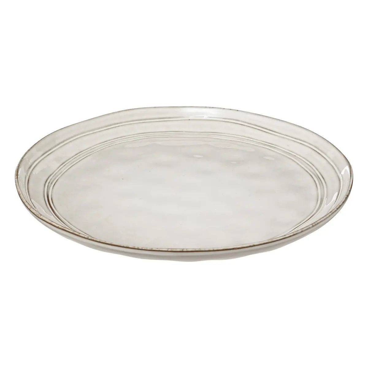 Service de Table 12 Pièces "Flower" 26cm Gris - Image 2