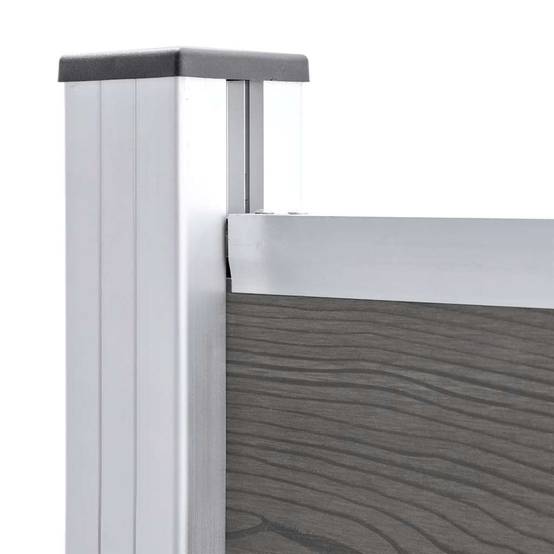 Panneau de clôture WPC gris 95 x 186 cm - PANGIVO - Image 5