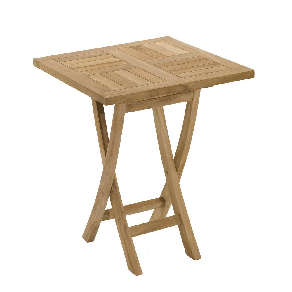 Macabane - FUN - Ensemble de jardin - table carrée et 2 chaises en bois de teck - Imagen 4