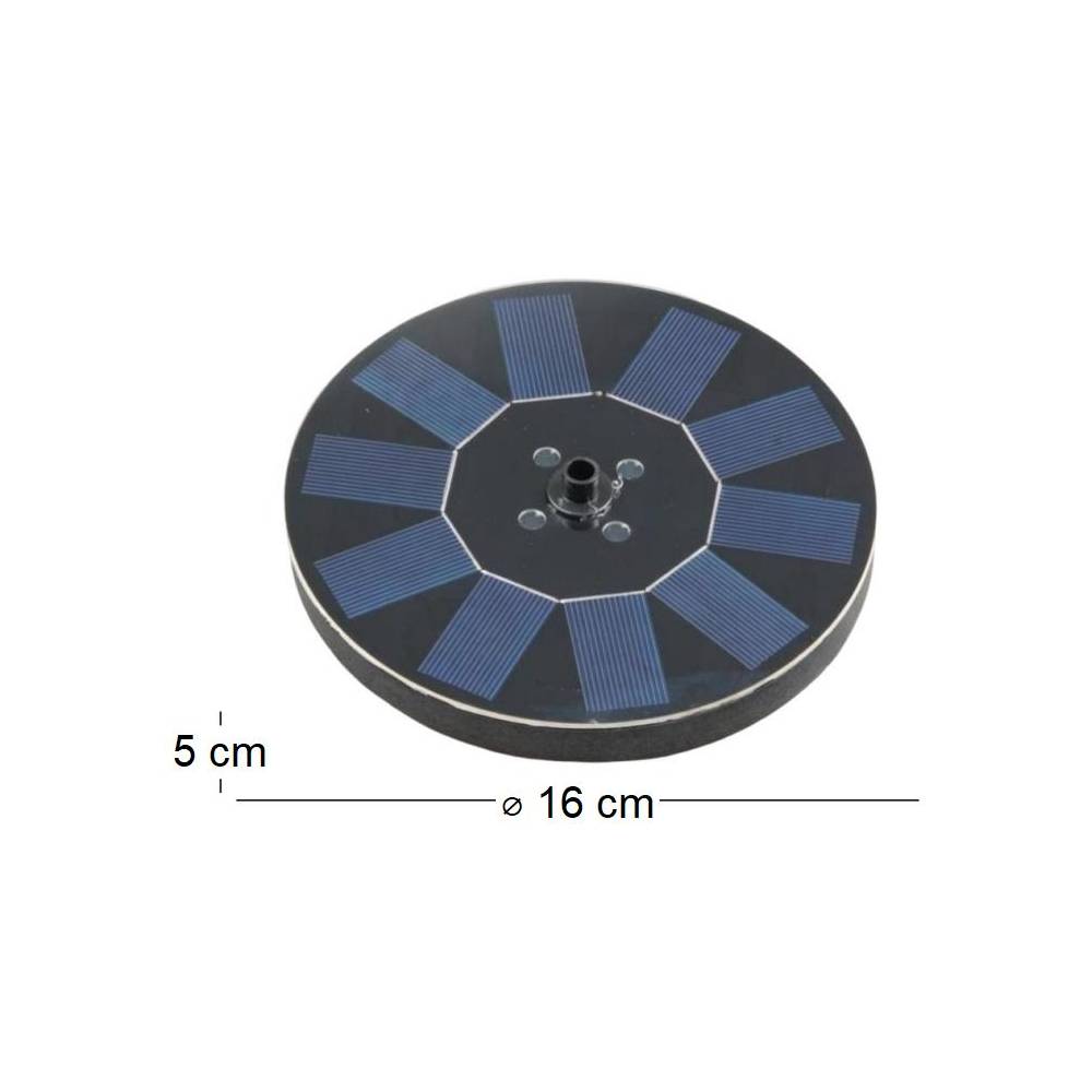 Just Sun - Fontaine extérieure ronde en résine alimentation solaire Fontaine + batterie + éclairage Just Sun - Imagen 3
