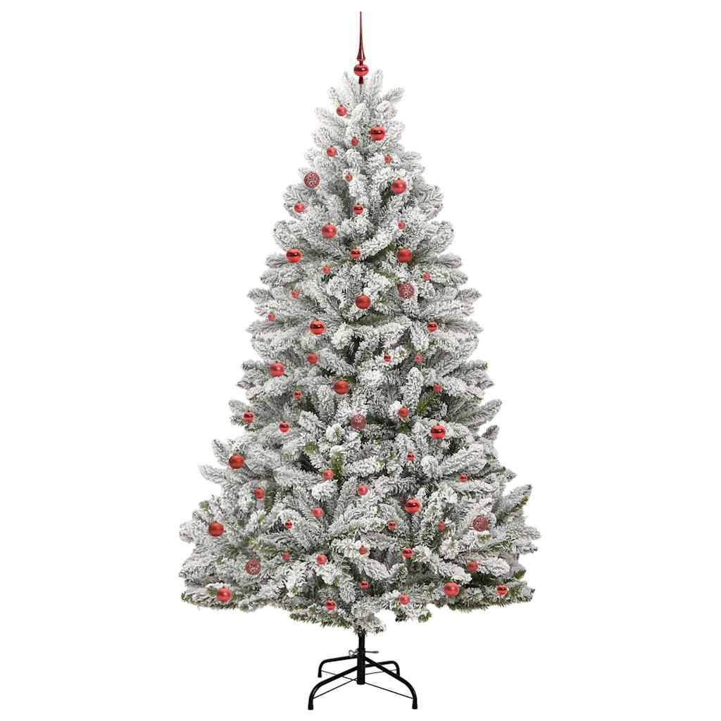 ComfortXL - Sapin Artificiel Majestueux 270 cm Floconné, Guirlande LED et 120 Boules pour Haut Plafond – ComfortXL Outdoor Living - Image 3