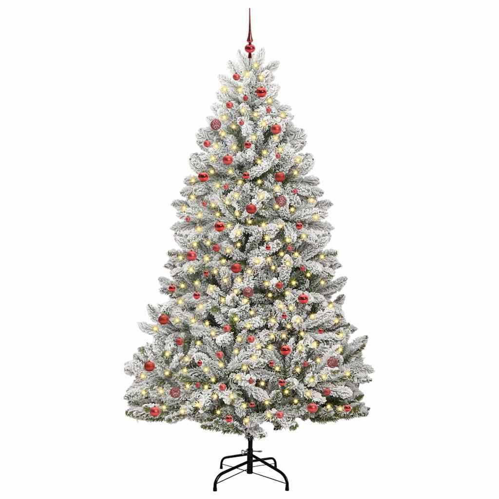 ComfortXL - Sapin Artificiel Majestueux 270 cm Floconné, Guirlande LED et 120 Boules pour Haut Plafond – ComfortXL Outdoor Living - Image 2