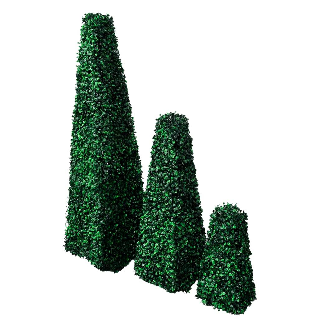 Vidaxl - Ensemble de 3 buis formés artificiels pyramidaux - Image 1