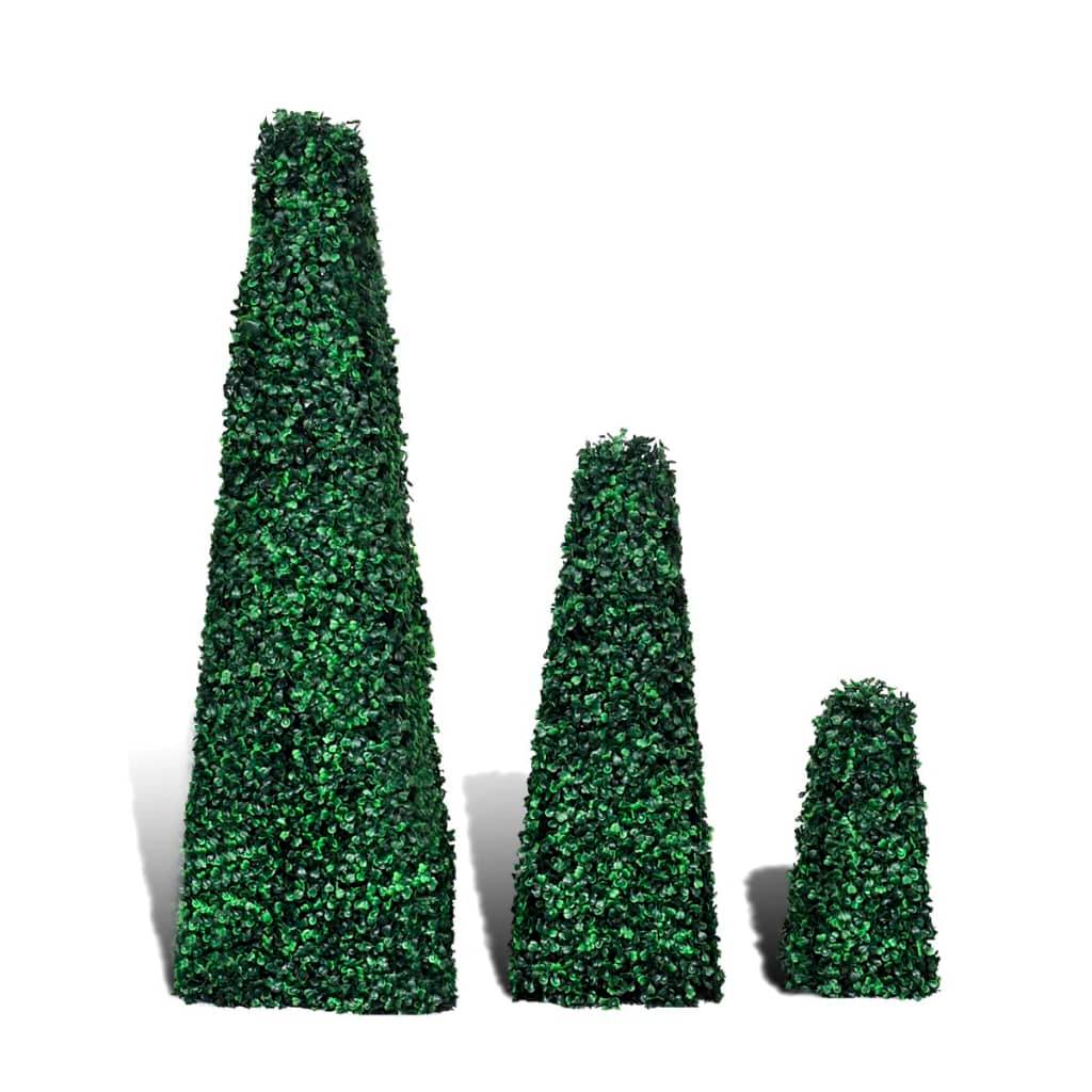 Vidaxl - Ensemble de 3 buis formés artificiels pyramidaux - Image 2