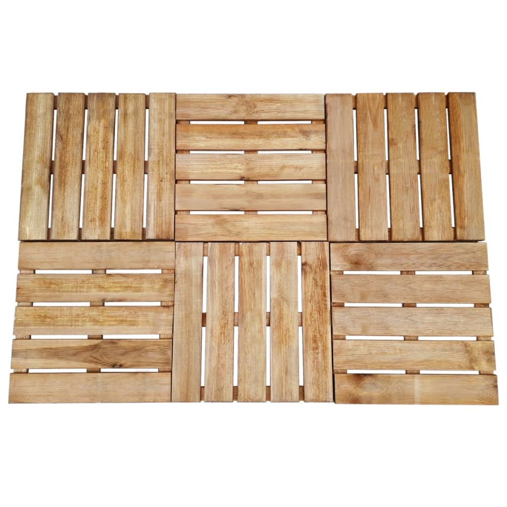 Vidaxl - Dalles de terrasse 6 pcs 50x50 cm Bois Marron - vidaXL - Imagen 2