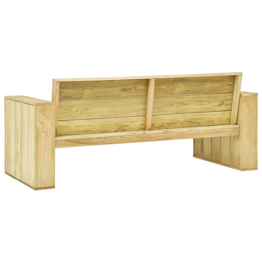 Helloshop26 - Banc de jardin meuble de patio d'extérieur terrasse 179 x 76 x 76 cm bois de pin imprégné - Imagen 4