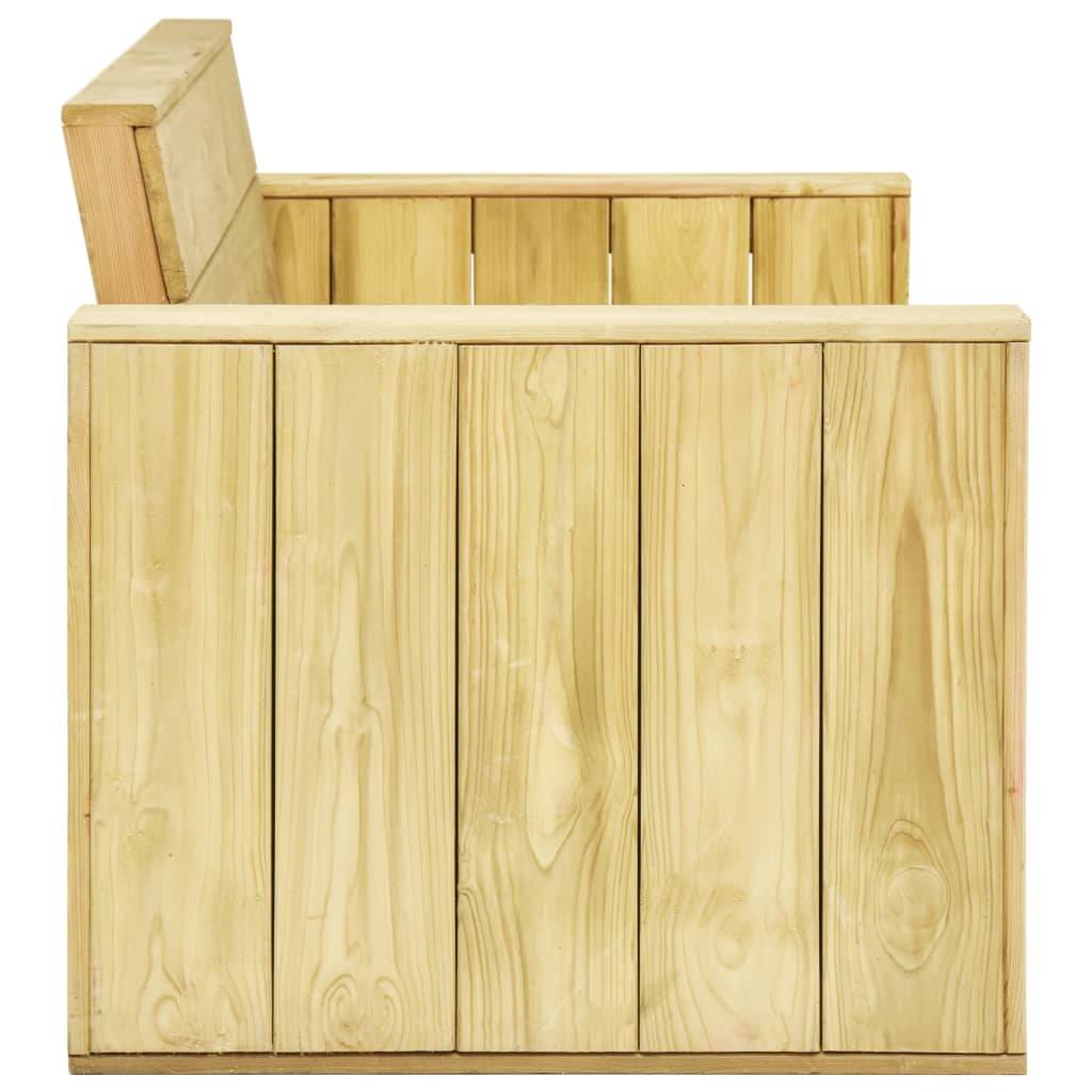 Helloshop26 - Banc de jardin meuble de patio d'extérieur terrasse 179 x 76 x 76 cm bois de pin imprégné - Imagen 3