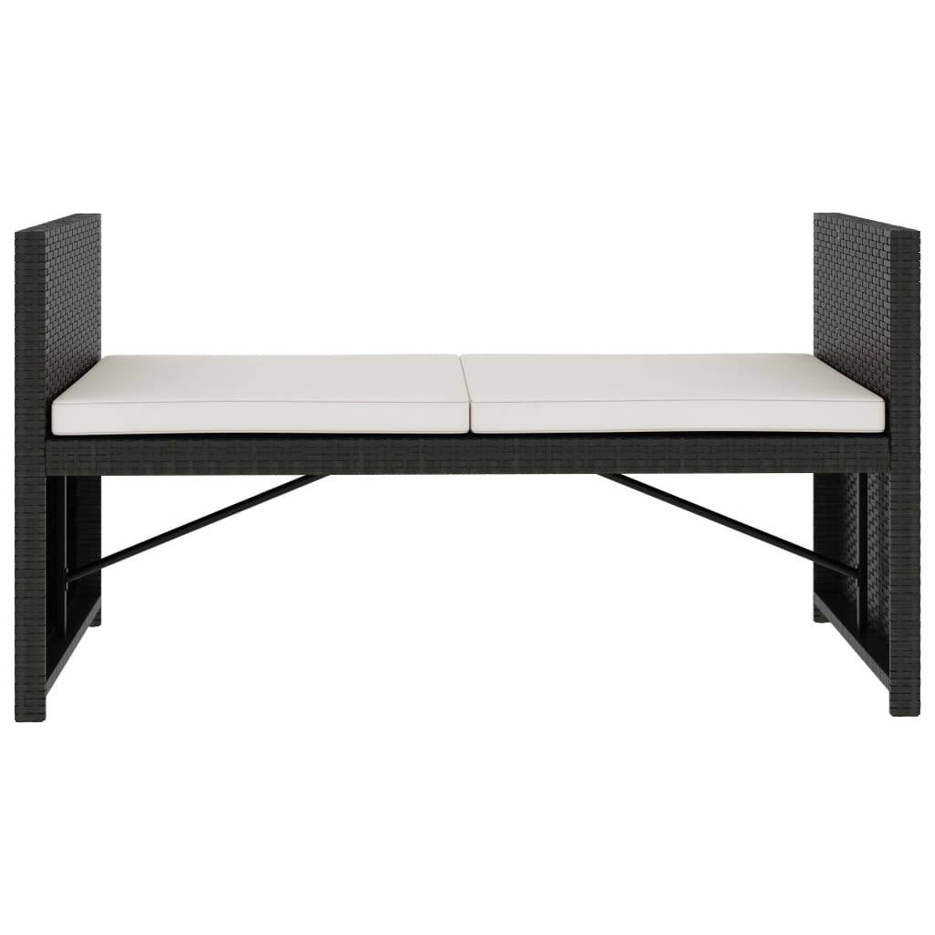Vidaxl - Salon de jardin 5 pcs avec coussins Résine tressée Noir vidaXL 48132 - Imagen 7