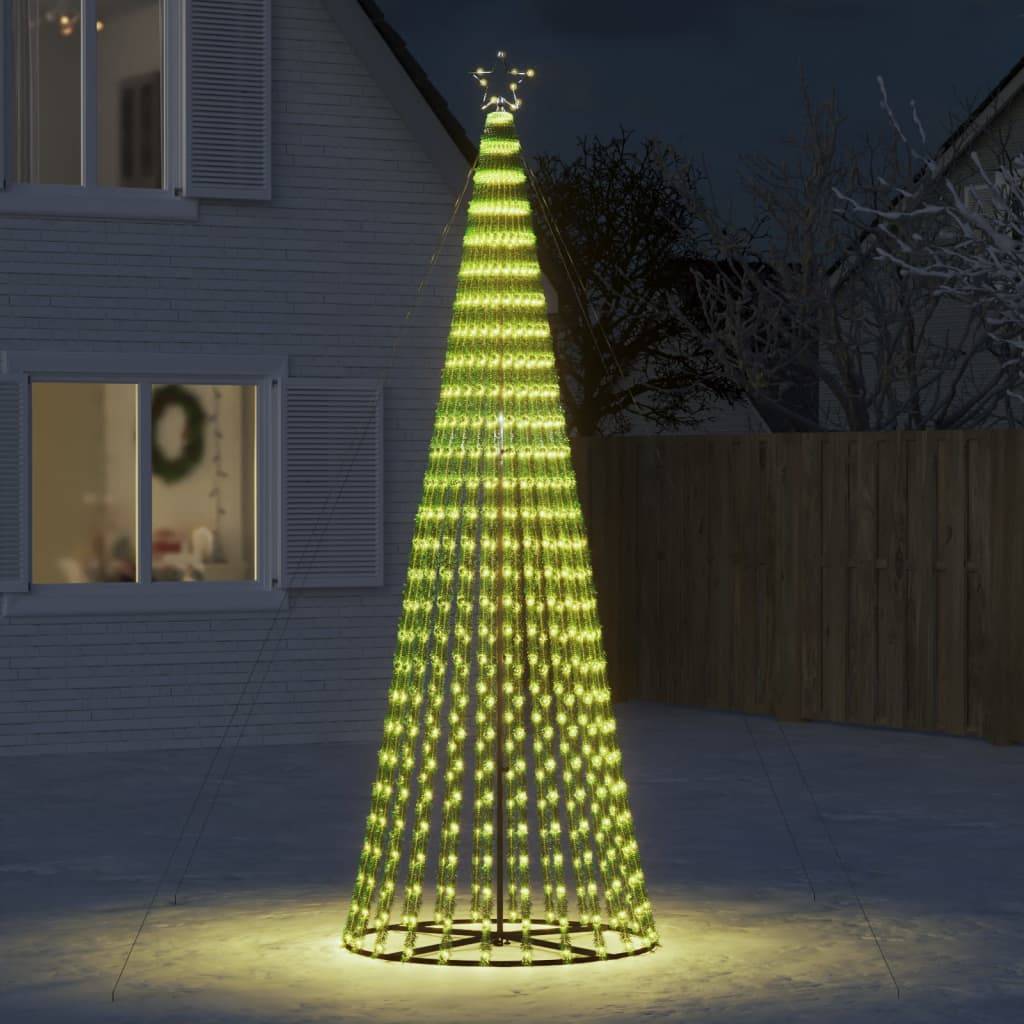 Sapin De Noël - Arbre de Noël lumineux conique 688 LED blanc chaud 300 cm - Image 2