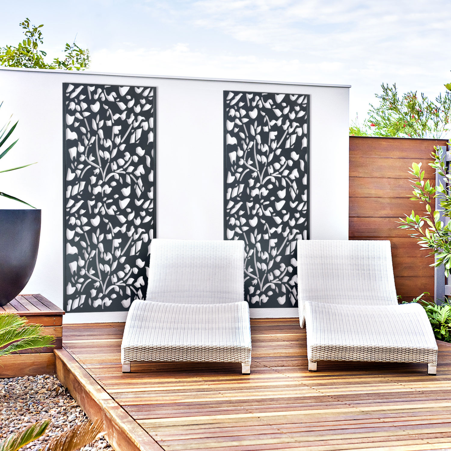 Panneau décoratif universel 150 x 50 CM FLOWER gris - Image 6