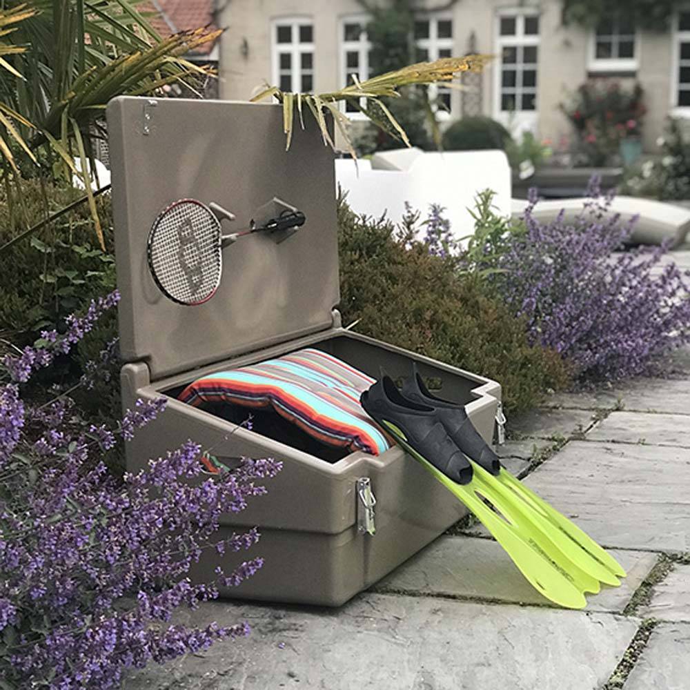 Coffre de jardin 100l avec grenouillères et cadenas- plast'up rotomoulage - Imagen 2
