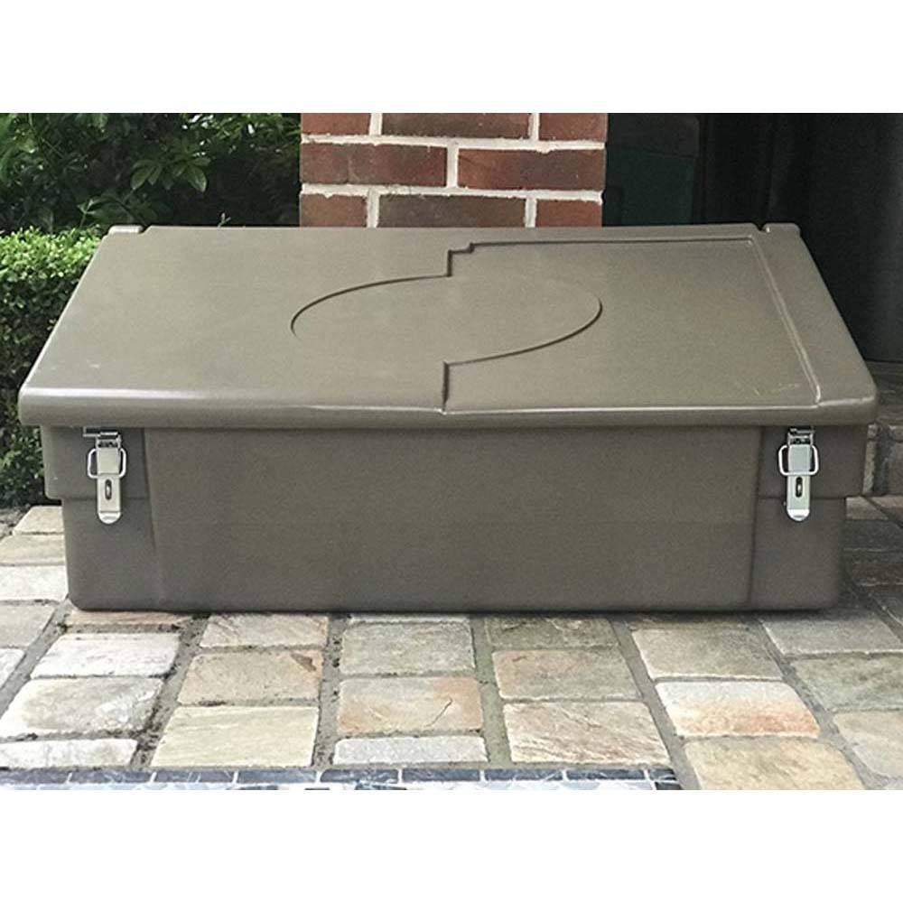 Coffre de jardin 100l avec grenouillères et cadenas- plast'up rotomoulage - Imagen 4