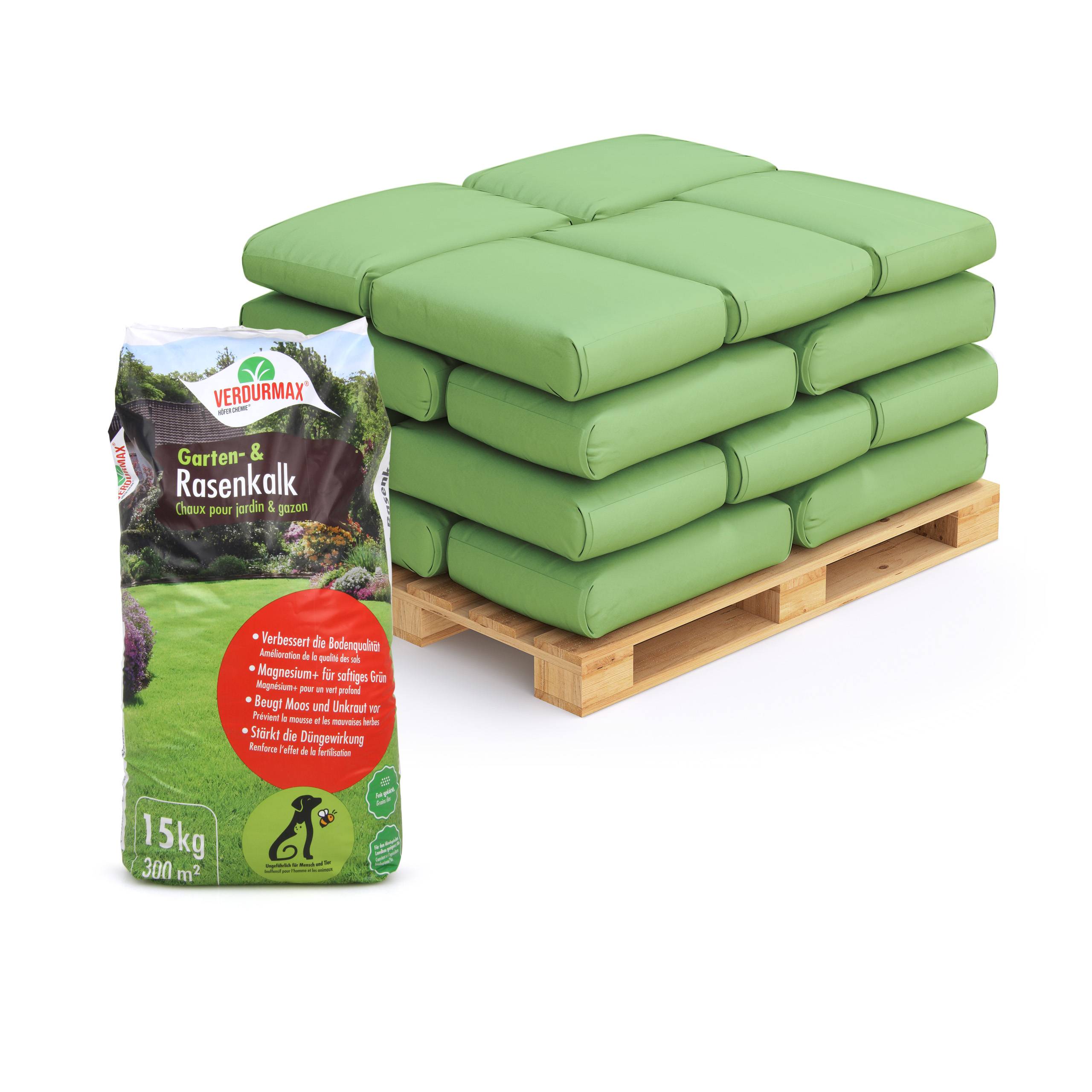 15 kg VERDURMAX® Chaux pour jardin et pelouse  x 33