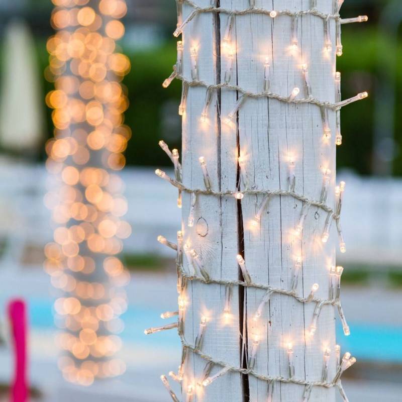 Lotti - Guirlande Boa 11,5M 1100 micro LED blanc chaud câble transparent 8 modes Lotti - Imagen 3