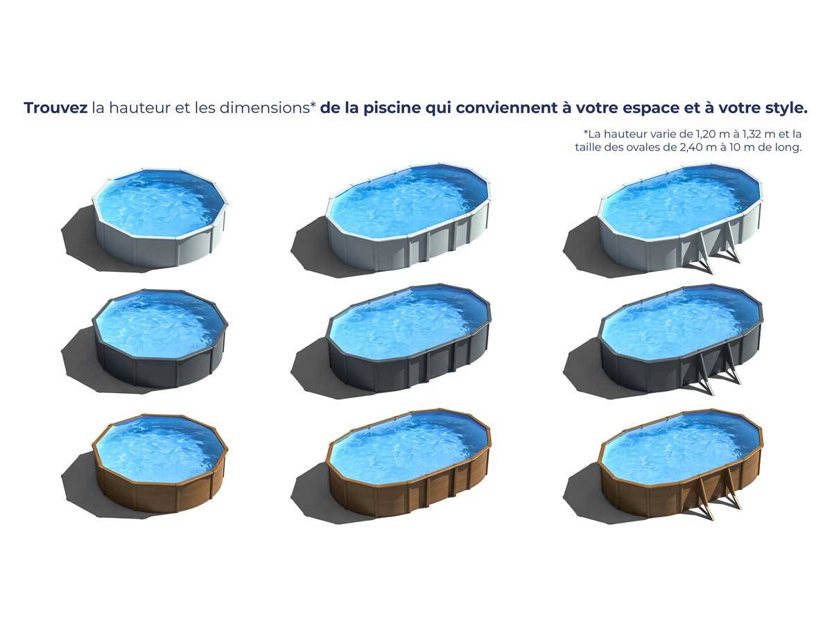 Gré - Piscine acier blanc Fidji ovale 7,44 x 3,99 x 1,22 m - Gré - Imagen 7