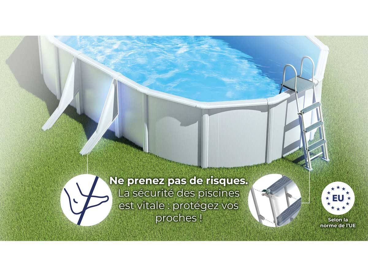 Gré - Piscine acier blanc Fidji ovale 7,44 x 3,99 x 1,22 m - Gré - Imagen 6