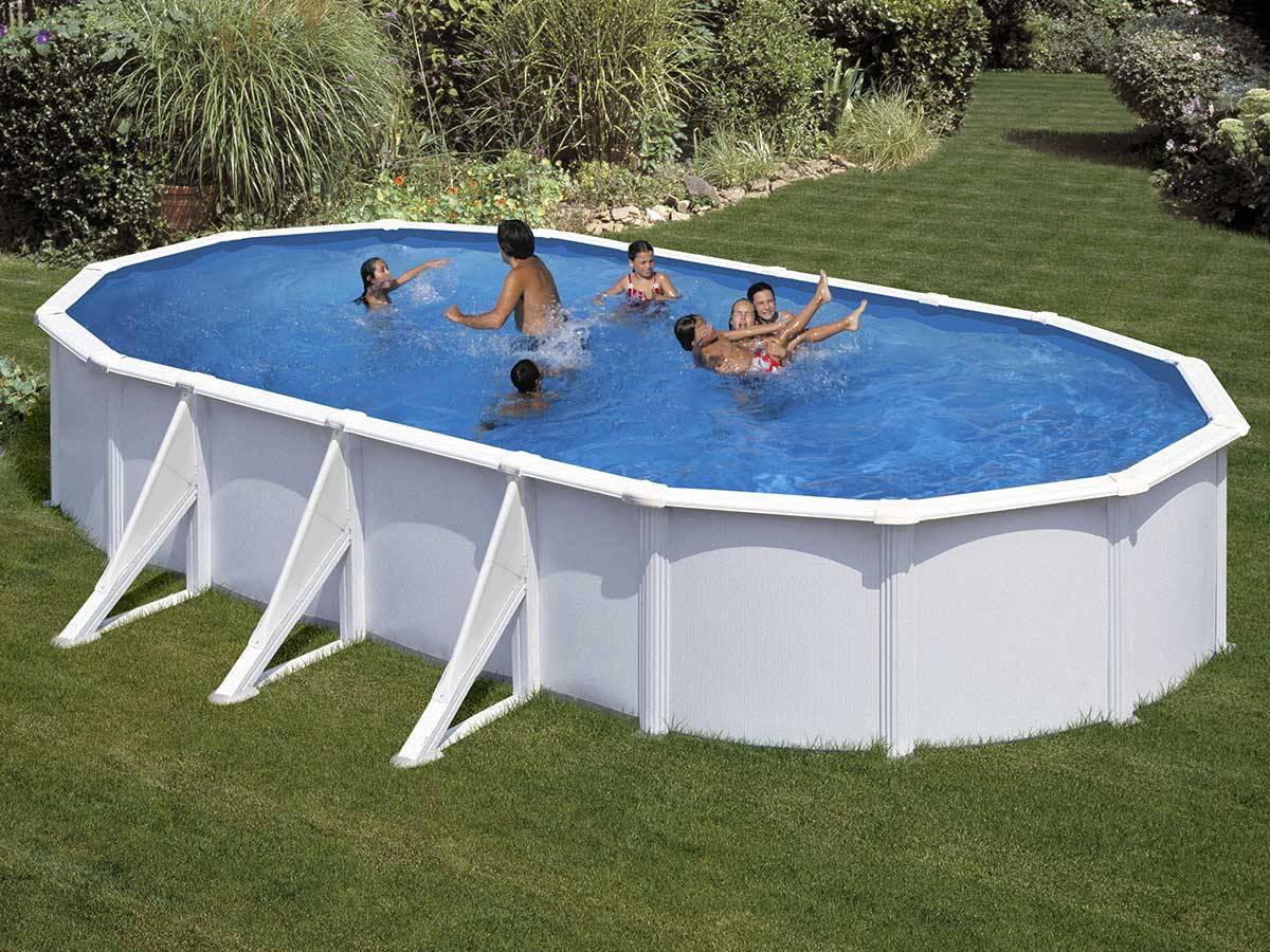 Gré - Piscine acier blanc Fidji ovale 7,44 x 3,99 x 1,22 m - Gré - Imagen 1