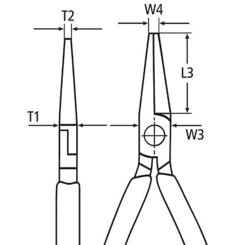 Knipex - Pince demi-ronde avec tranchant KNIPEX Bec de cigogne - Isolé 1000V - 200 mm - 26 16 200 - Imagen 2