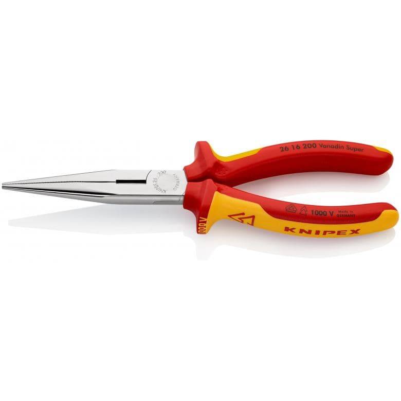 Knipex - Pince demi-ronde avec tranchant KNIPEX Bec de cigogne - Isolé 1000V - 200 mm - 26 16 200 - Imagen 1