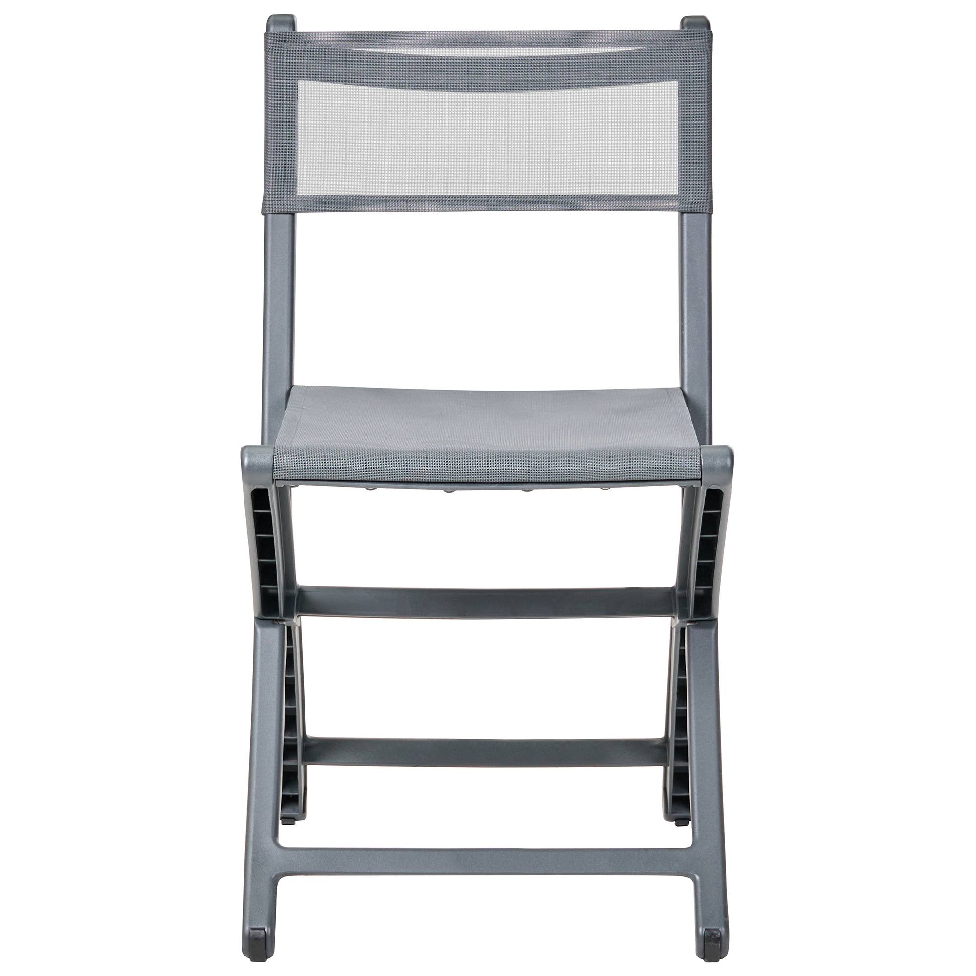 Beliani - Chaise de jardin Polypropylène Gris foncé TALCA - 45x53x83- Beliani - Image 4