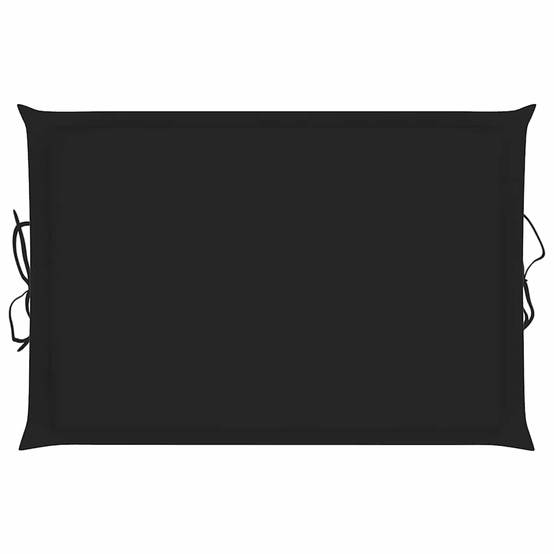 Chaise longue pliable bois acacia massif terrasse jardin avec coussin noir - ComfortXL Outdoor Living - Image 7