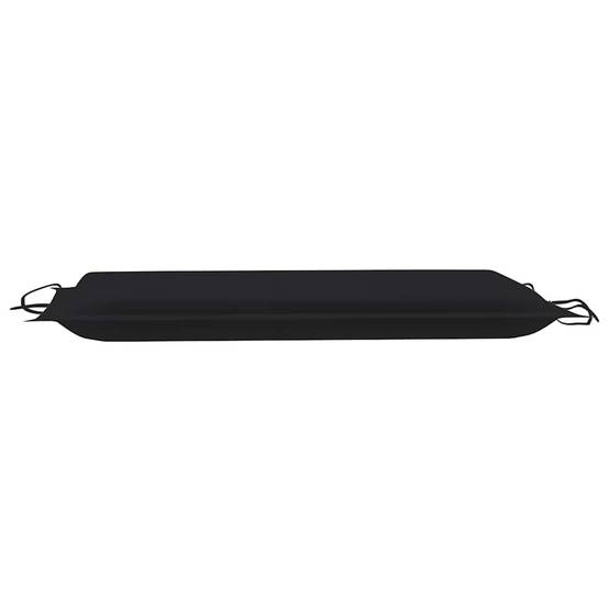 Chaise longue pliable bois acacia massif terrasse jardin avec coussin noir - ComfortXL Outdoor Living - Image 8