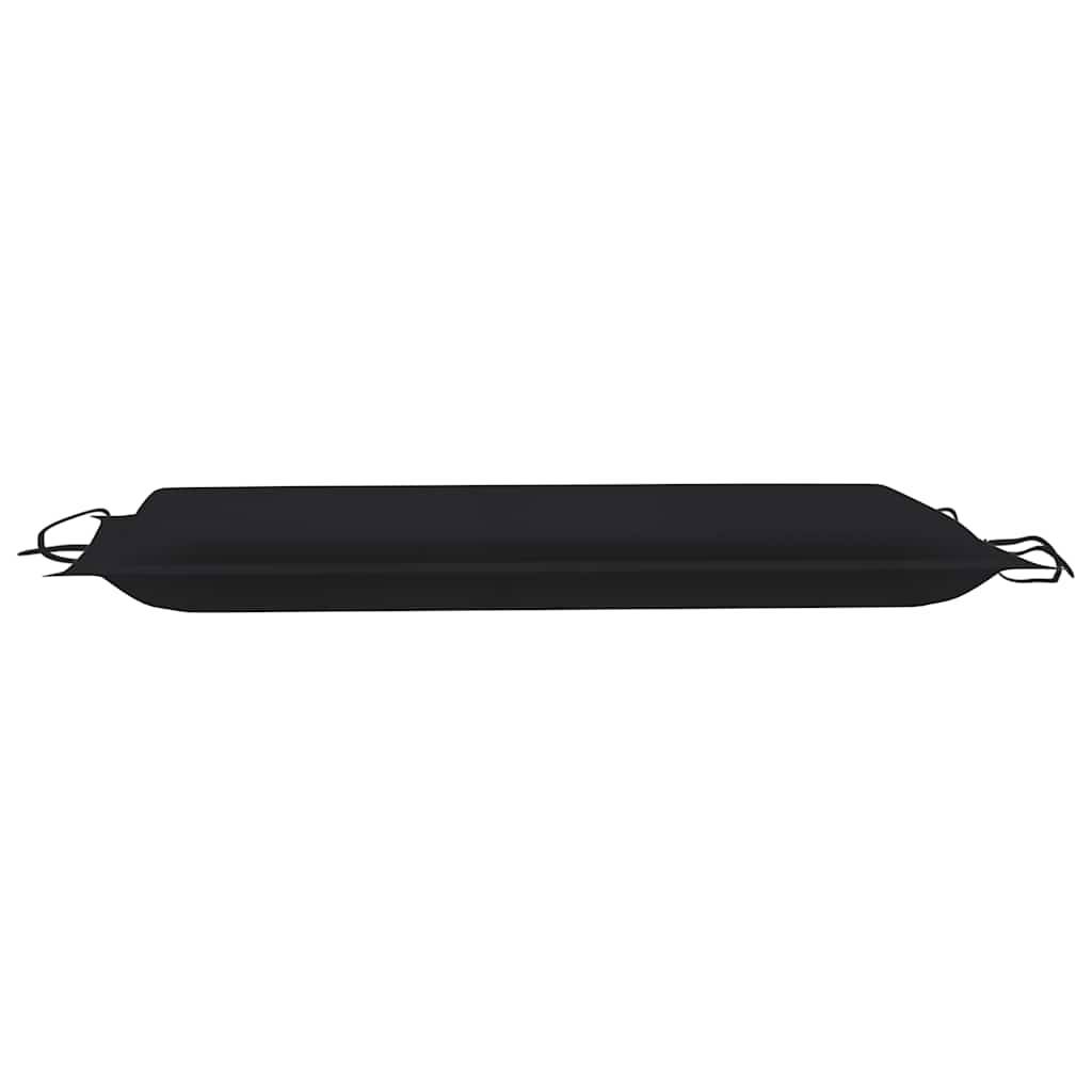 Chaise longue pliable bois acacia massif terrasse jardin avec coussin noir - ComfortXL Outdoor Living - Image 8