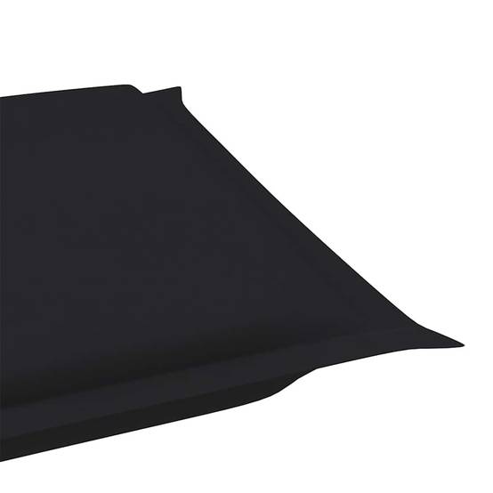 Chaise longue pliable bois acacia massif terrasse jardin avec coussin noir - ComfortXL Outdoor Living - Image 6