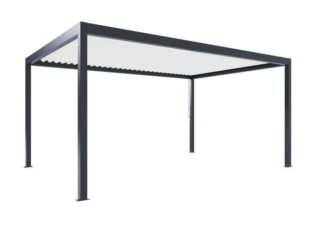Pergola Bioclimatique Aluminium Autoportante Anthracite 5x3,5 Manuelle S ORIAL France - Image 8