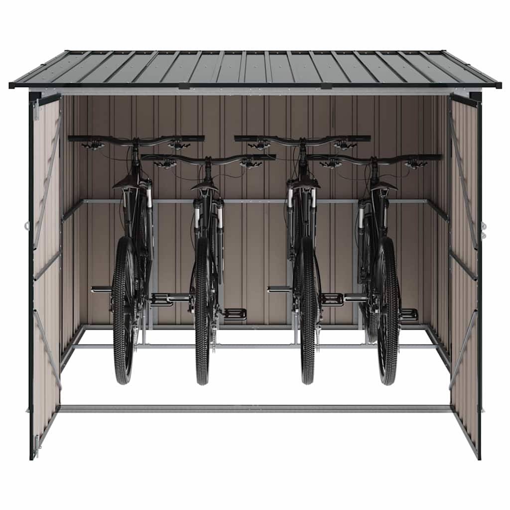 ComfortXL - Abri Vélo Métal Jardin Stockage Sécurisé 215x206cm Anthracite - ComfortXL Outdoor Living - Image 3