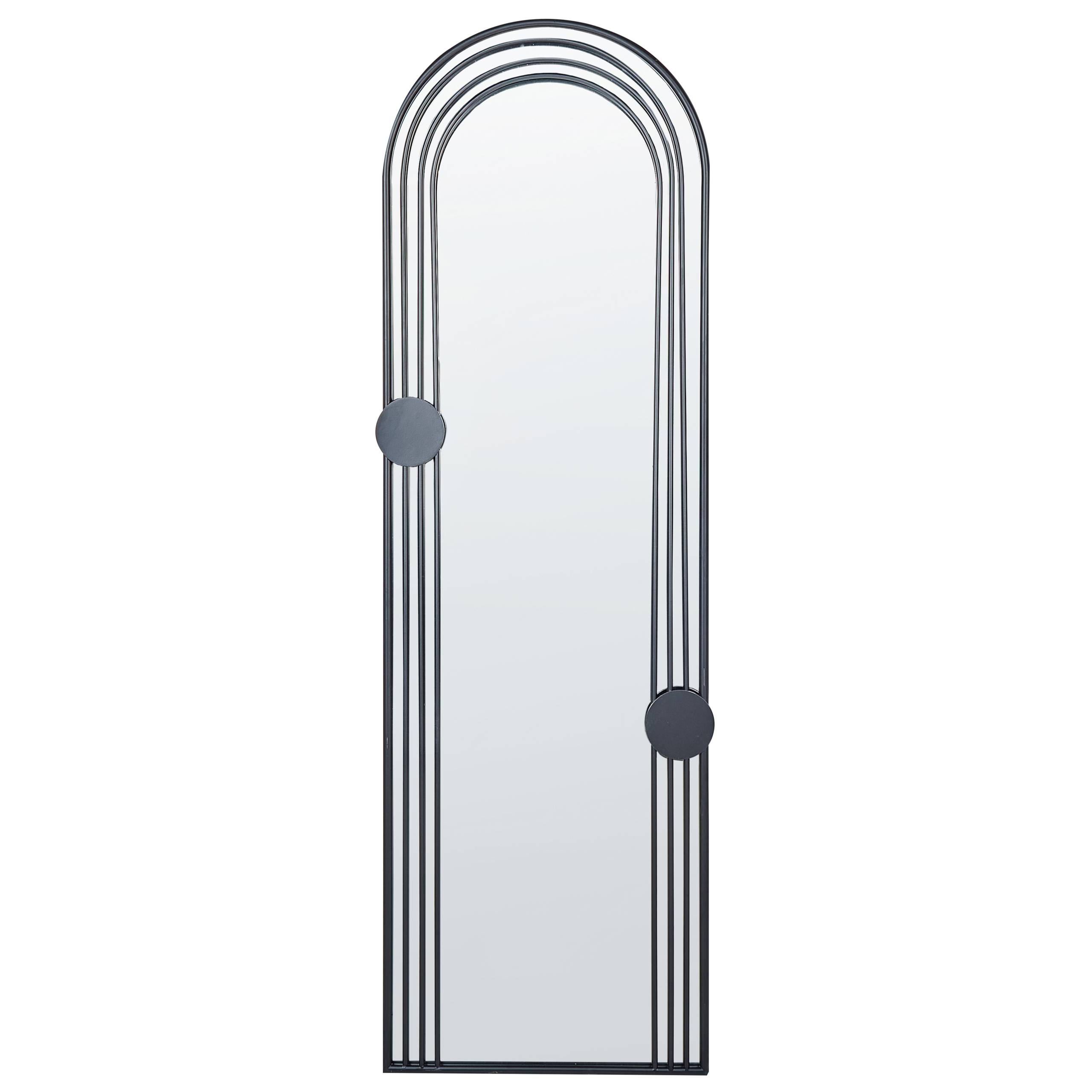 Beliani - Miroir Métal Noir AJAIN - 45x3x146- Beliani - Image 2