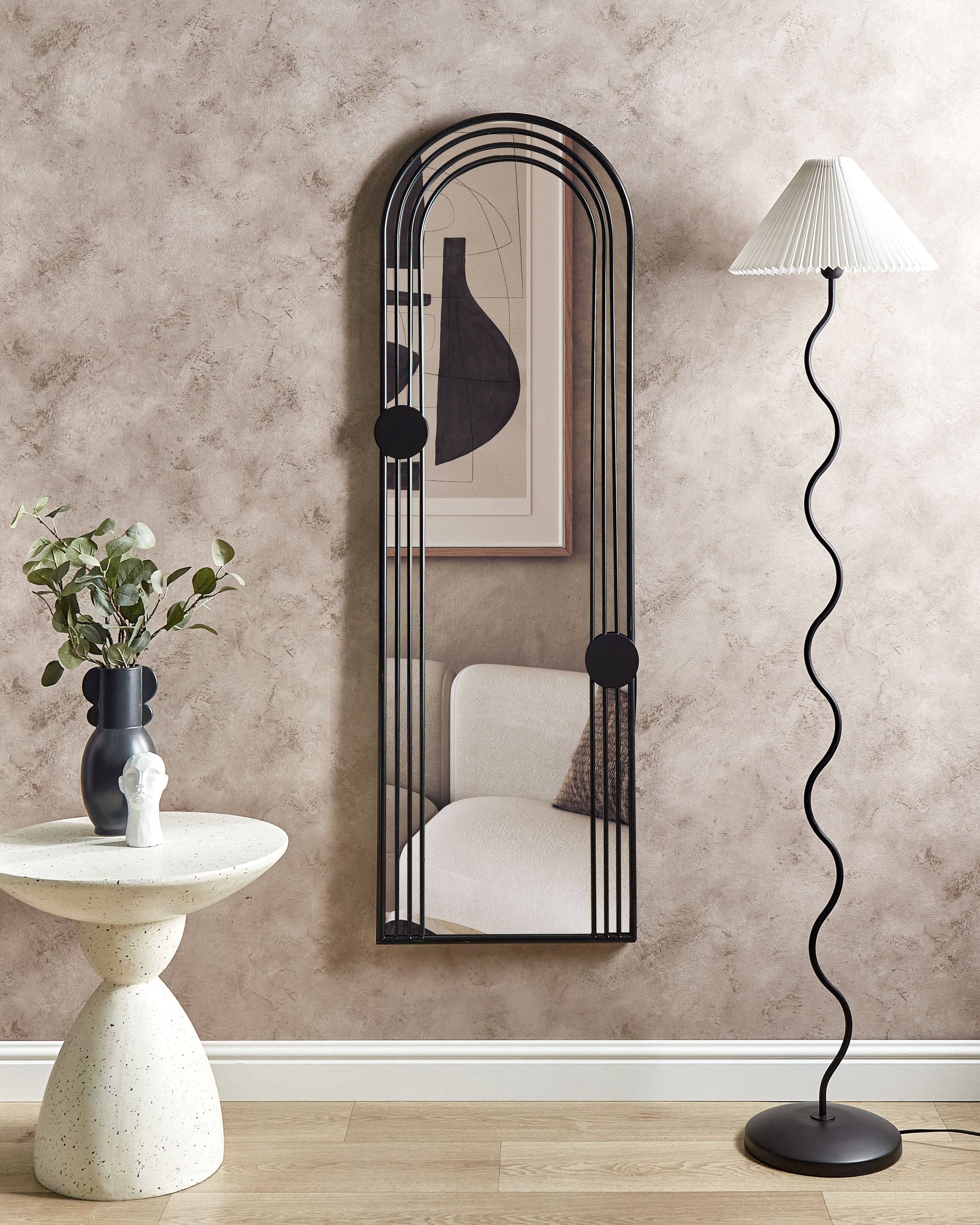 Beliani - Miroir Métal Noir AJAIN - 45x3x146- Beliani - Image 1
