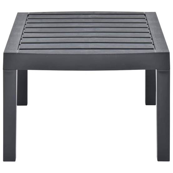 Table de jardin plastique anthracite 78 x 55 x 38 cm - PANGIVO - Image 3