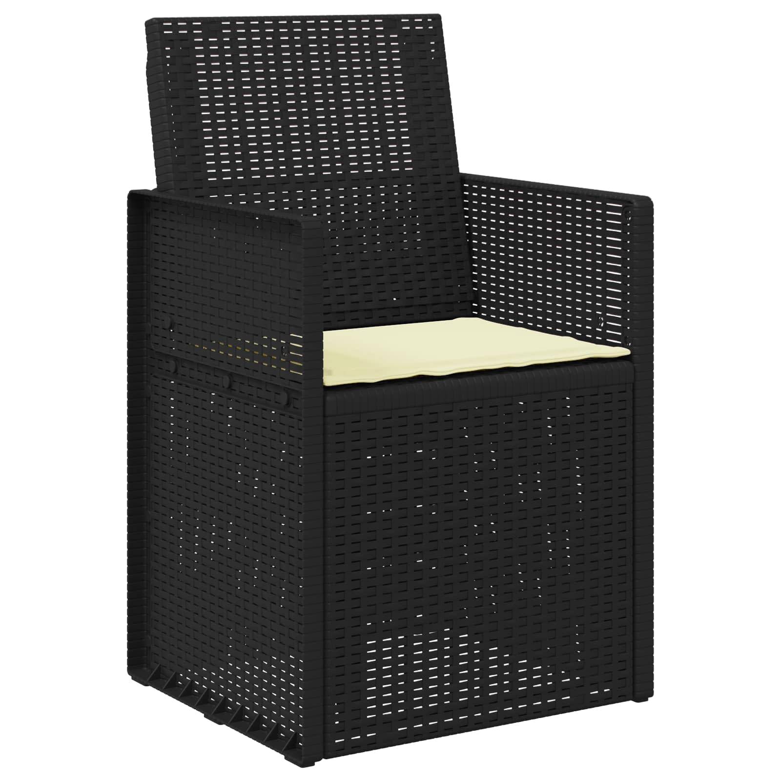 Chaises de jardin polypropylène anthracite et crème 53 x 47 x 88.5 cm - PANGIVO - Image 4
