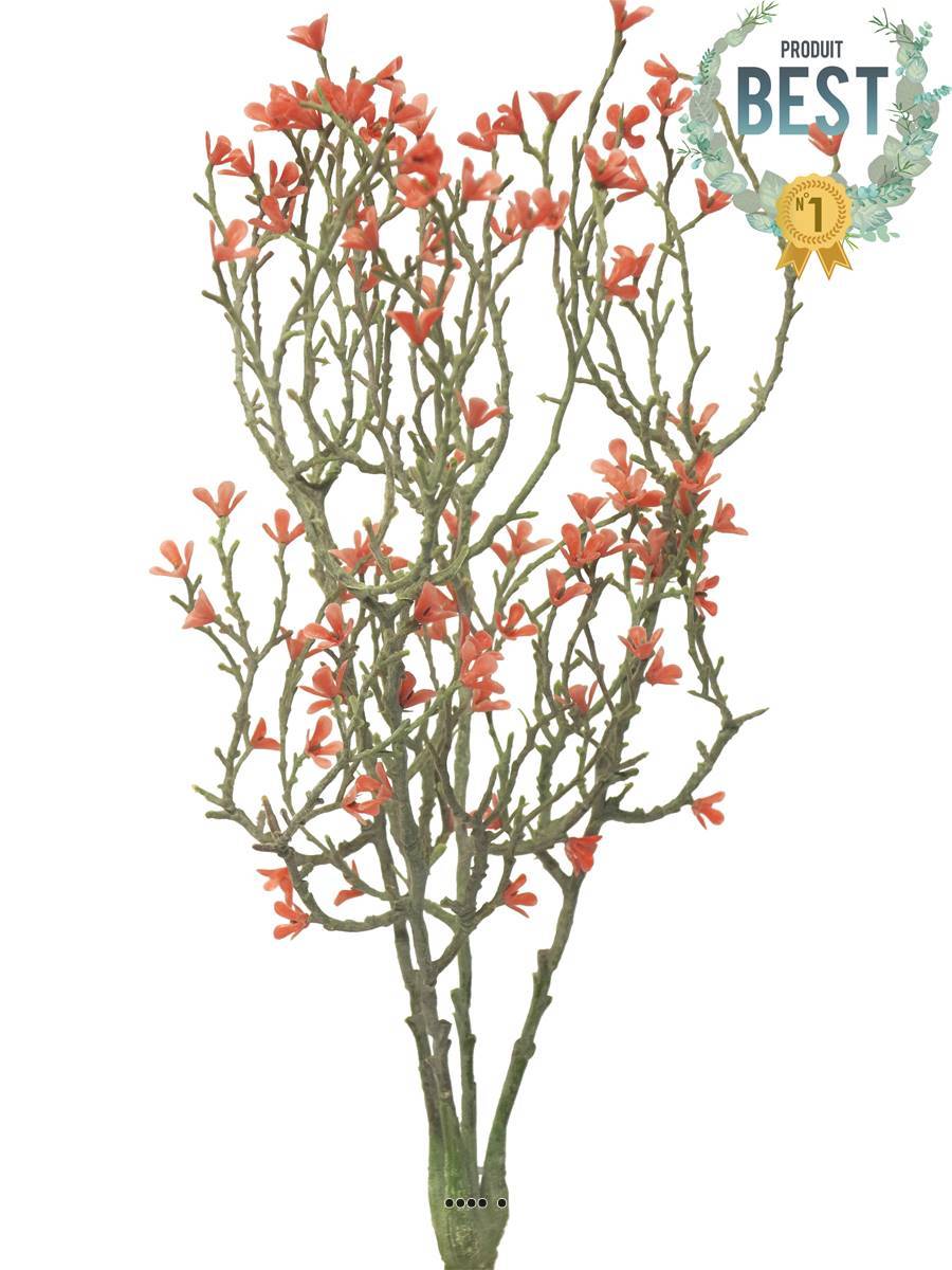 Artificielles - Jasmin artificiel en branche, 4 ramures, H 44 cm, Rose soutenu - BEST - couleur: Rose soutenu - Imagen 1