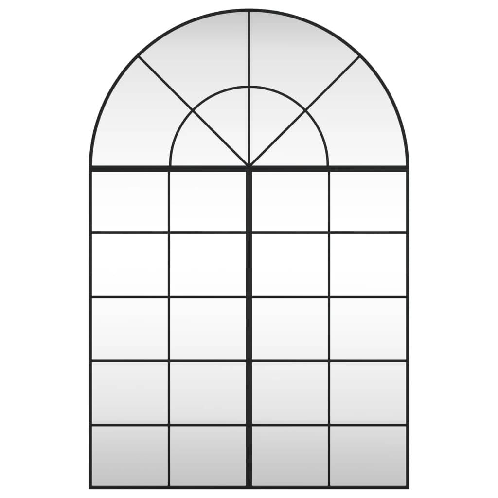 Maison Chic - Miroir mural noir 100x150 cm arche fer Maison Chic - Image 3