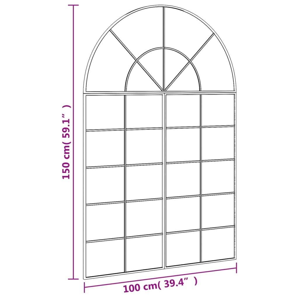 Maison Chic - Miroir mural noir 100x150 cm arche fer Maison Chic - Image 7