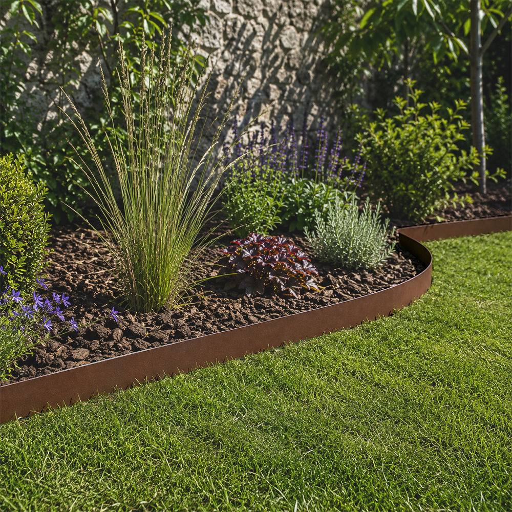 Gt Garden - Bordure de jardin flexible marron - 15 cm x 6 mètres - GT GARDEN - Imagen 3