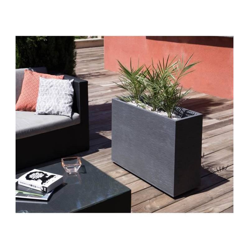 EDA Plastiques - EDA - Muret Graphit Loft plastique anthracite - L.78,5 x H.60 cm - Image 3