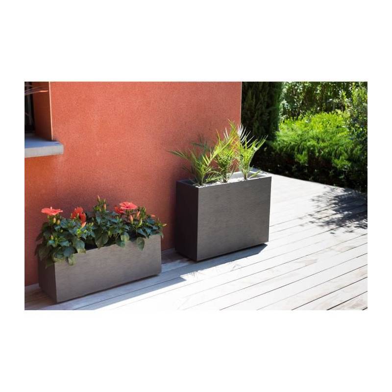 EDA Plastiques - EDA - Muret Graphit Loft plastique anthracite - L.78,5 x H.60 cm - Image 5
