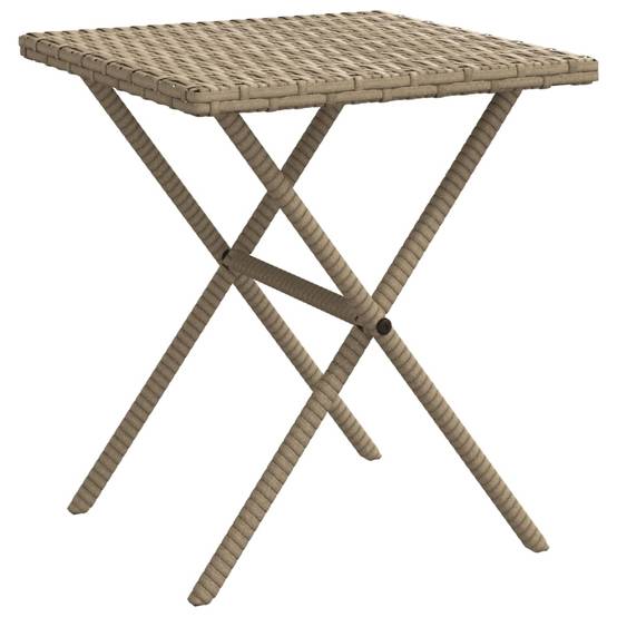 2 pcs Chaises longue | Transat | Bain de soleils avec table beige résine tressée - Image 8