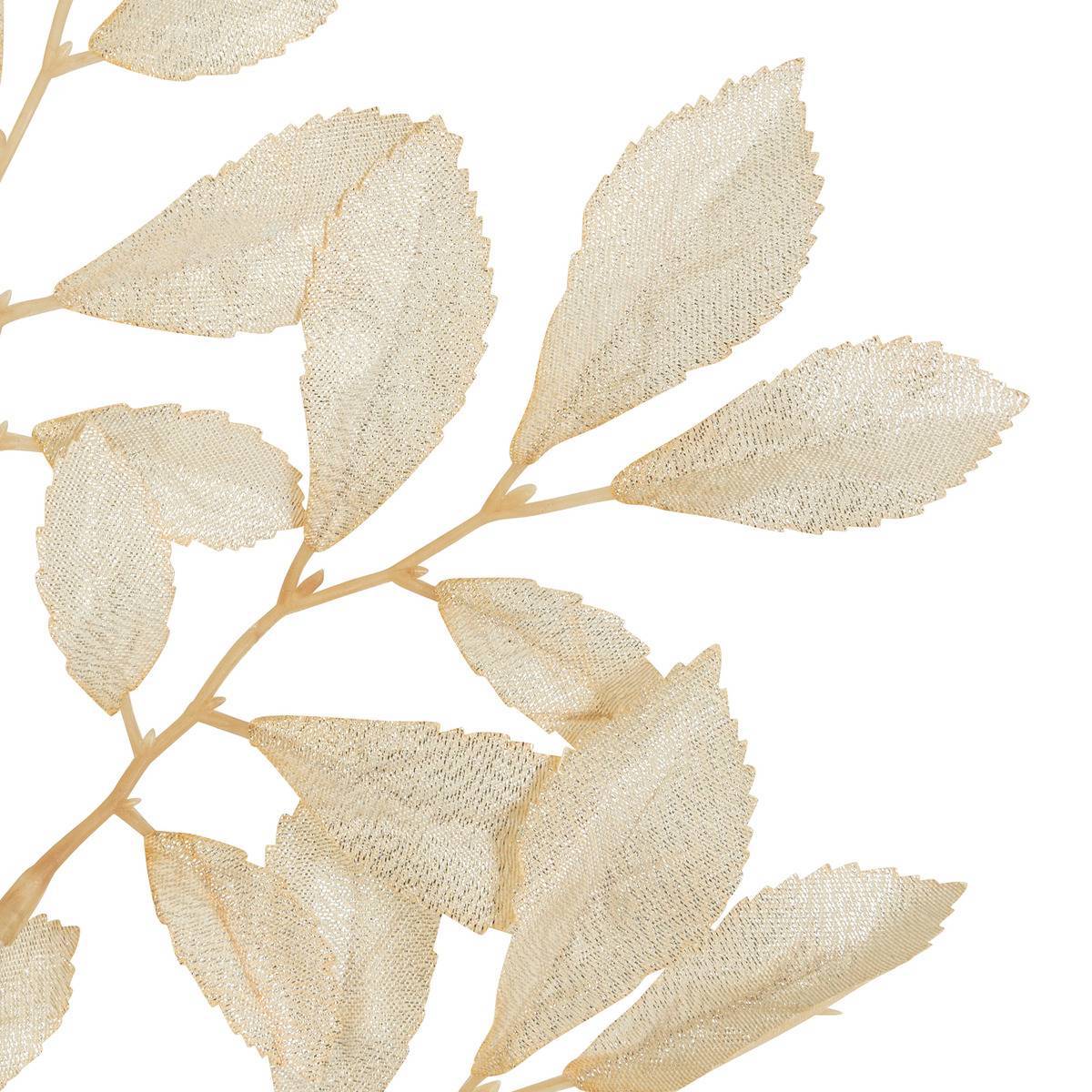 Fééric Lights & Christmas - Branche feuille métal beige 75cm - Atmosphera Créateur d'intérieur - Imagen 2