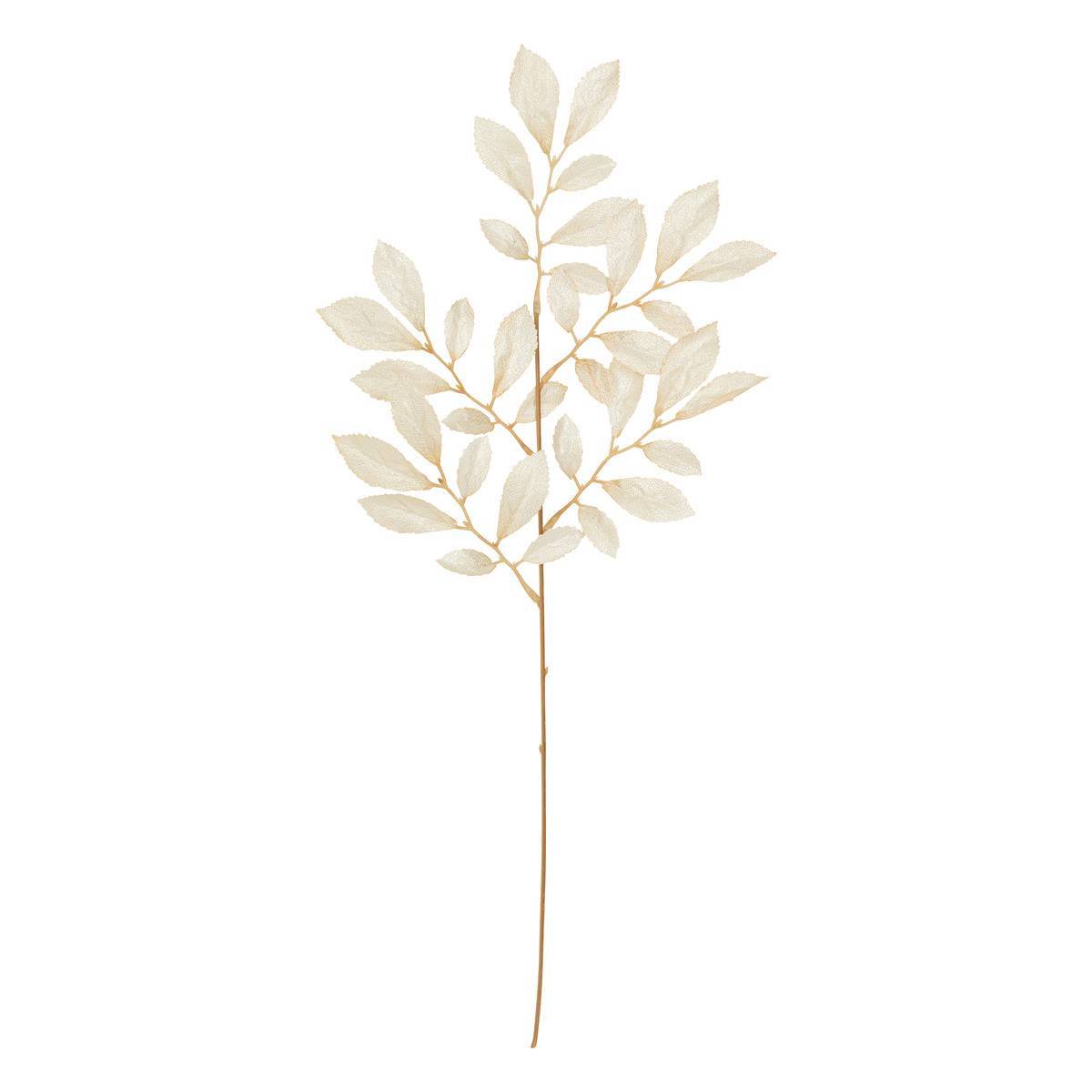 Fééric Lights & Christmas - Branche feuille métal beige 75cm - Atmosphera Créateur d'intérieur - Imagen 1