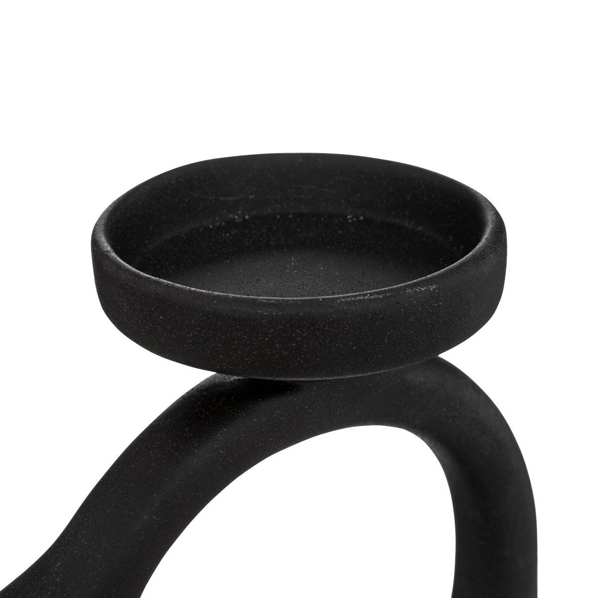 Bougeoir silhouette en Céramique Noire H 26,5 cm - Imagen 3