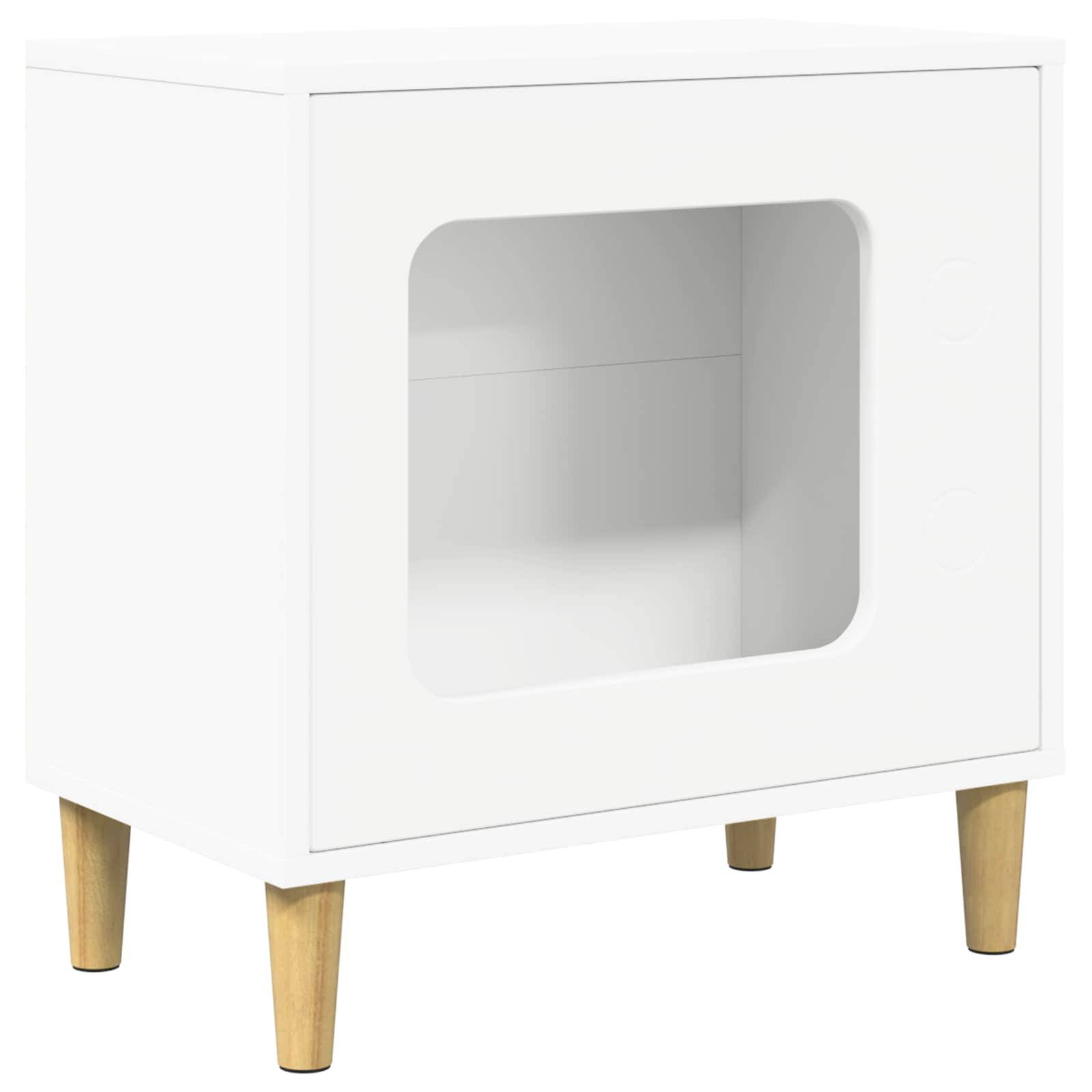 Vidaxl - Maison pour chat Blanc 51 x 30 x 52 cm Bois d'ingénierie vidaXL 8000653 - Image 2
