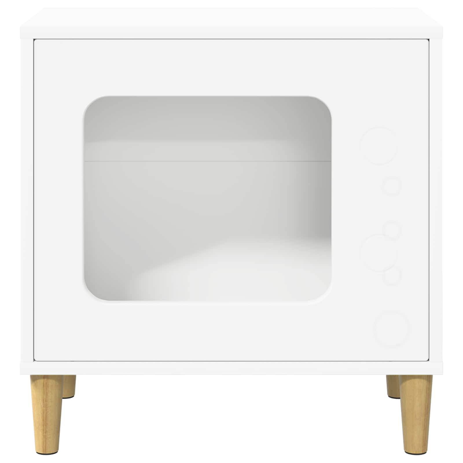 Vidaxl - Maison pour chat Blanc 51 x 30 x 52 cm Bois d'ingénierie vidaXL 8000653 - Image 6